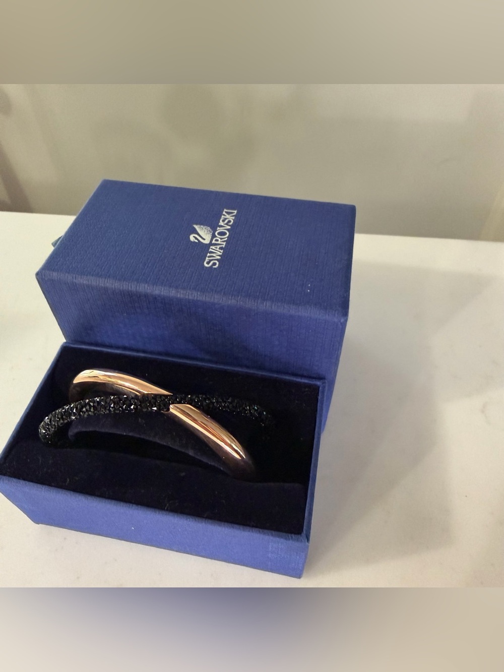 Swarovski cuff cross jet/ pro bracelet , size S